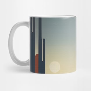 Retro Mountain Ski Gondola illustration Mug